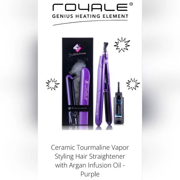 Vapor Hair Styling straightener - Purple Amazon.com : Hair Straightener with Steam, Professional  main image 2